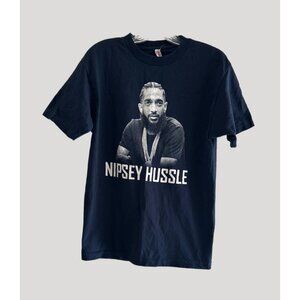 Nipsey Hussel by Alstyle Apparel Pay Homage Unisex Cotton T-Shirt Navy Size S